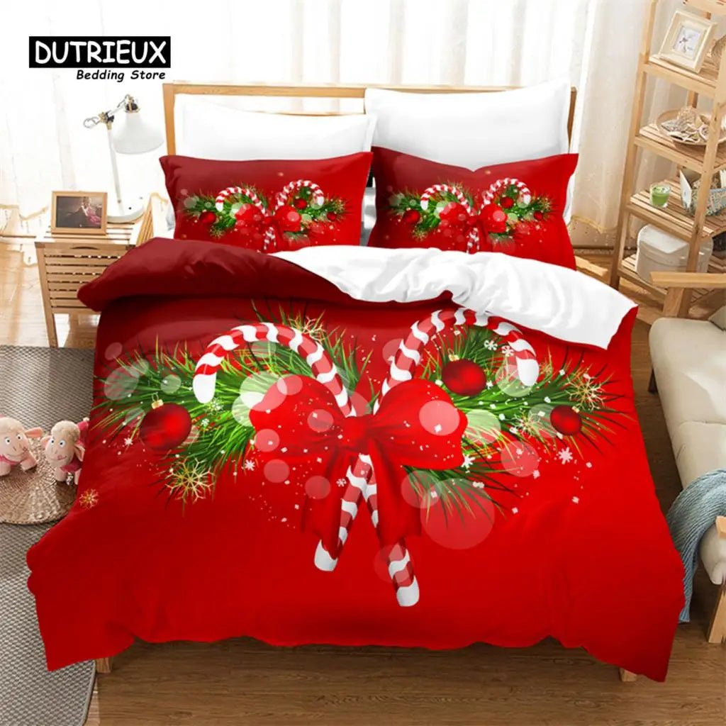 Red Christmas Bedding Set - Cake Pops Parties