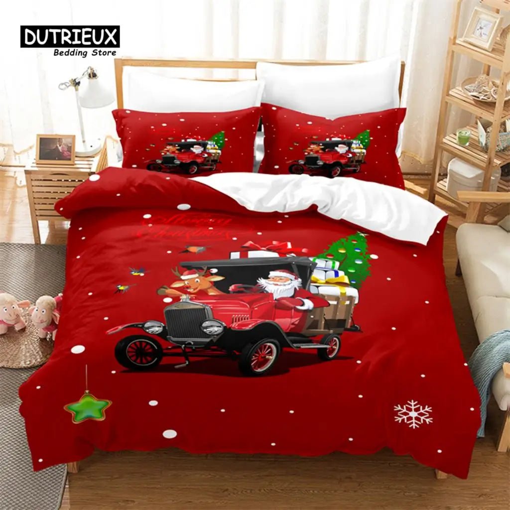 Red Christmas Bedding Set - Cake Pops Parties
