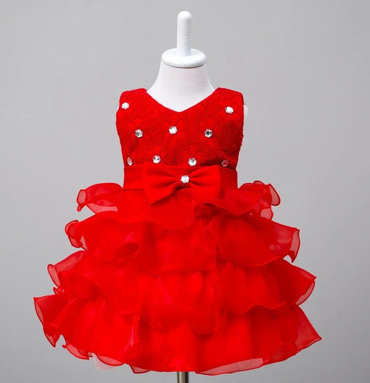 Red Princess Party Dress - Cake Pops Parties