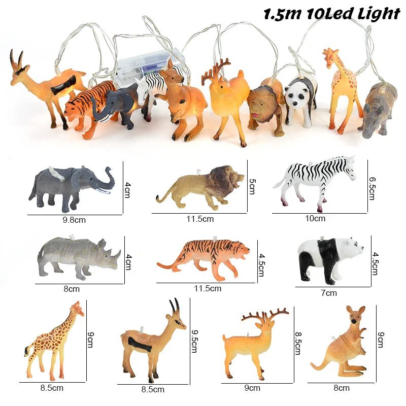 Safari Animal String Lights - Jungle Dinosaur Theme - Cake Pops Parties