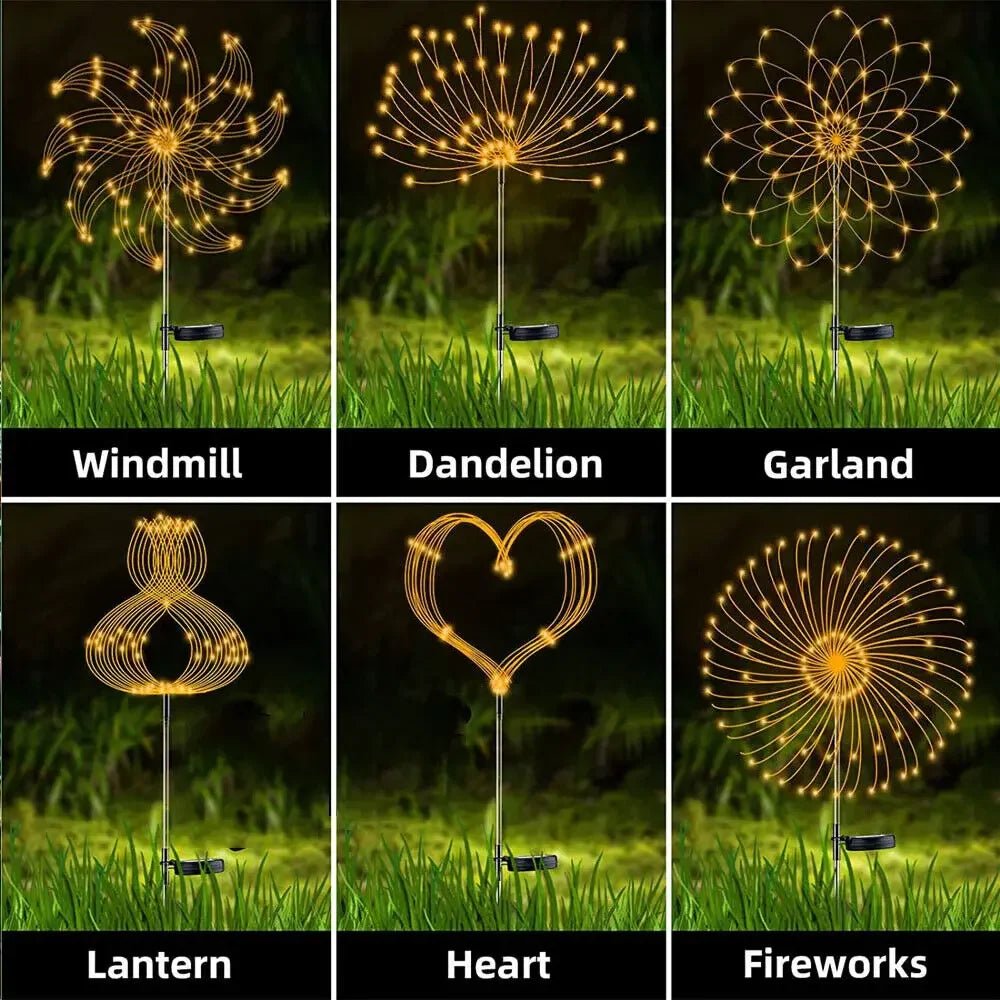 Solar Firework Lights - Garden Fairy Decoration - Cake Pops Parties