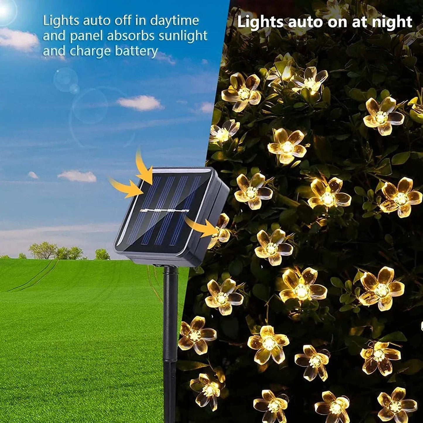 Solar Garden String Lights LED Blossom Festoon - Cake Pops Parties