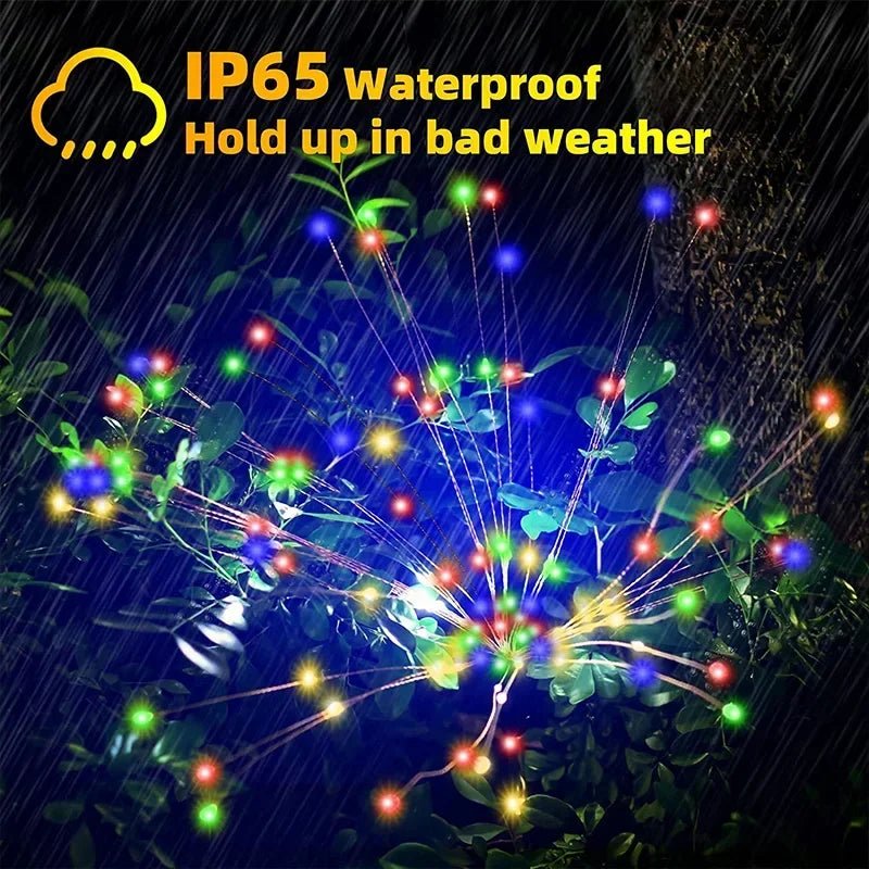 Solar LED Firework Fairy Lights - Outdoor Garden Decoration - Cake Pops Parties