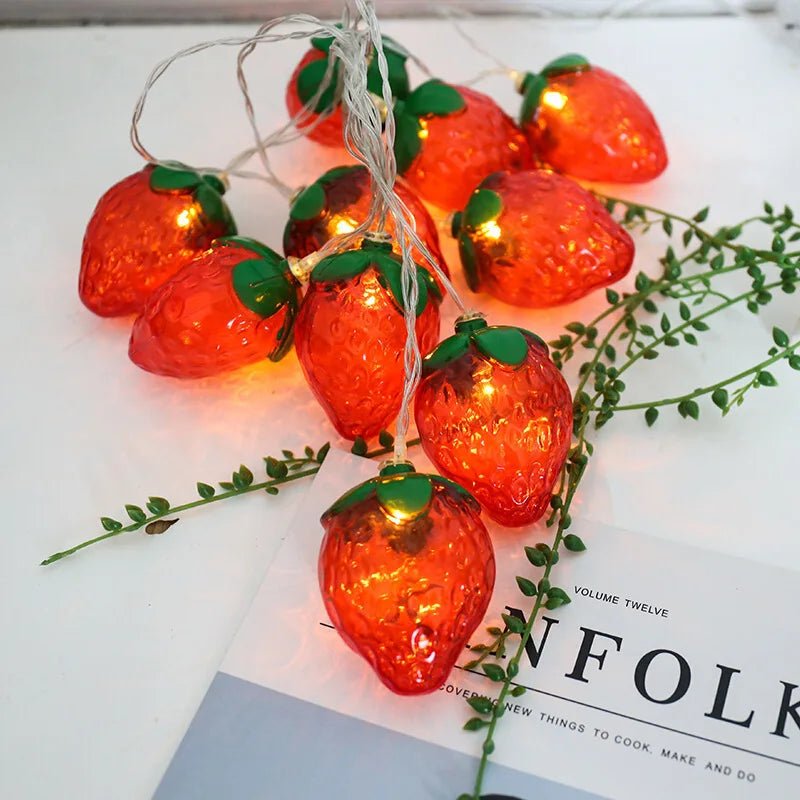 Strawberry String Lights for Home Decoration - Cake Pops Parties