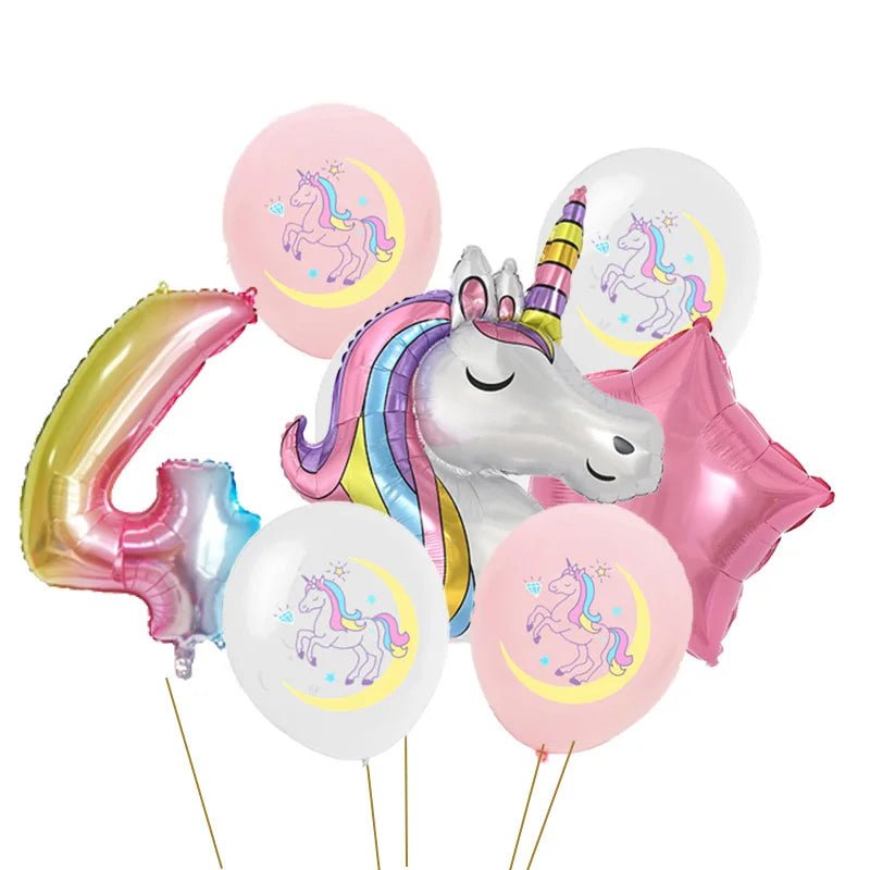 Unicorn Themed Party Balloons Set - Cake Pops Parties