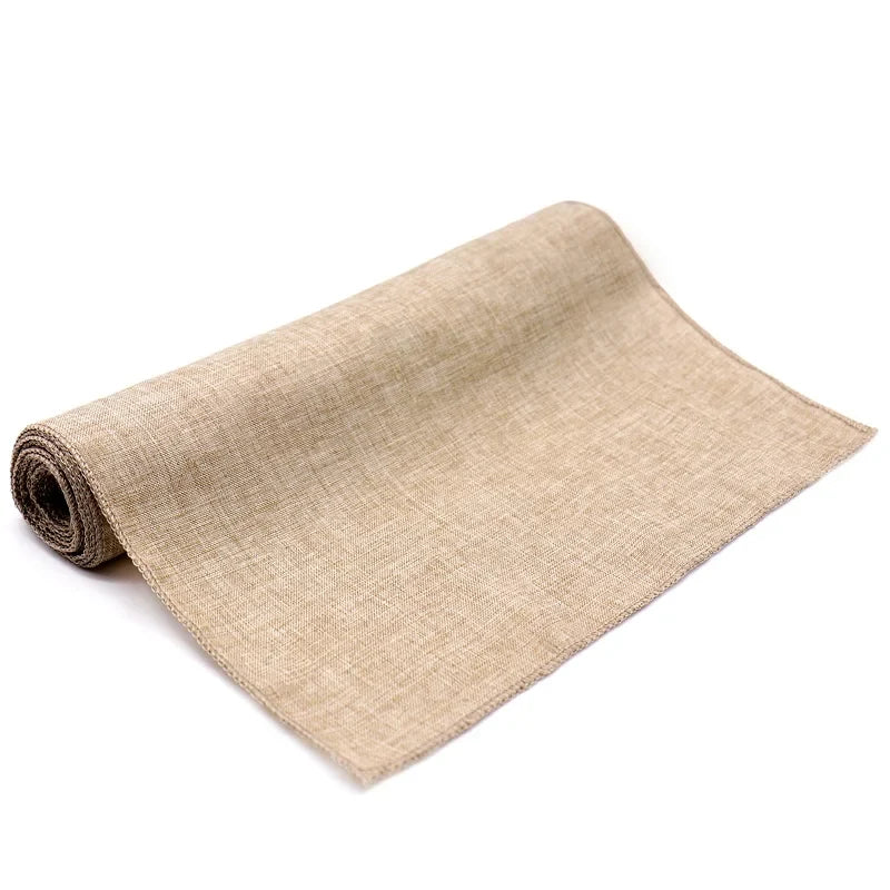 Vintage Burlap Table Runner - Gray Khaki - Cake Pops Parties