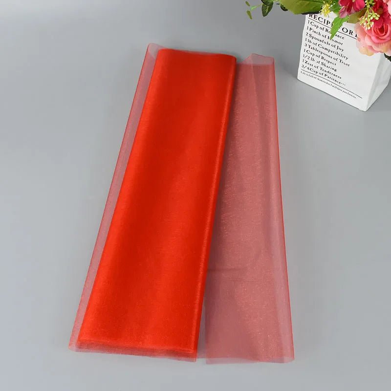 Wedding Decoration Tulle Roll - Crystal Organza Sheer Fabric - Cake Pops Parties