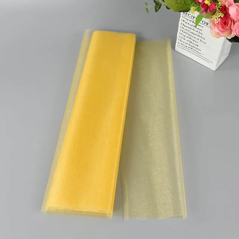 Wedding Decoration Tulle Roll - Crystal Organza Sheer Fabric - Cake Pops Parties
