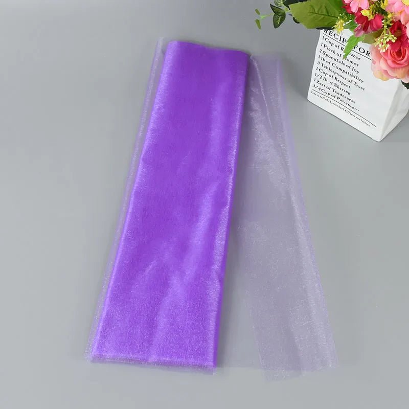 Wedding Decoration Tulle Roll - Crystal Organza Sheer Fabric - Cake Pops Parties