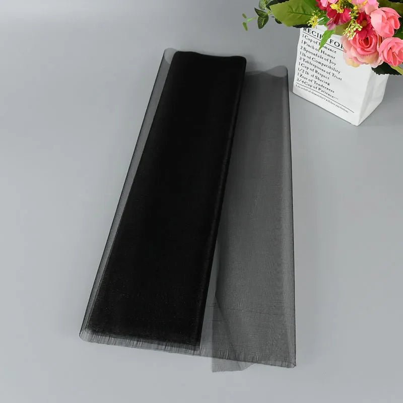 Wedding Decoration Tulle Roll - Crystal Organza Sheer Fabric - Cake Pops Parties