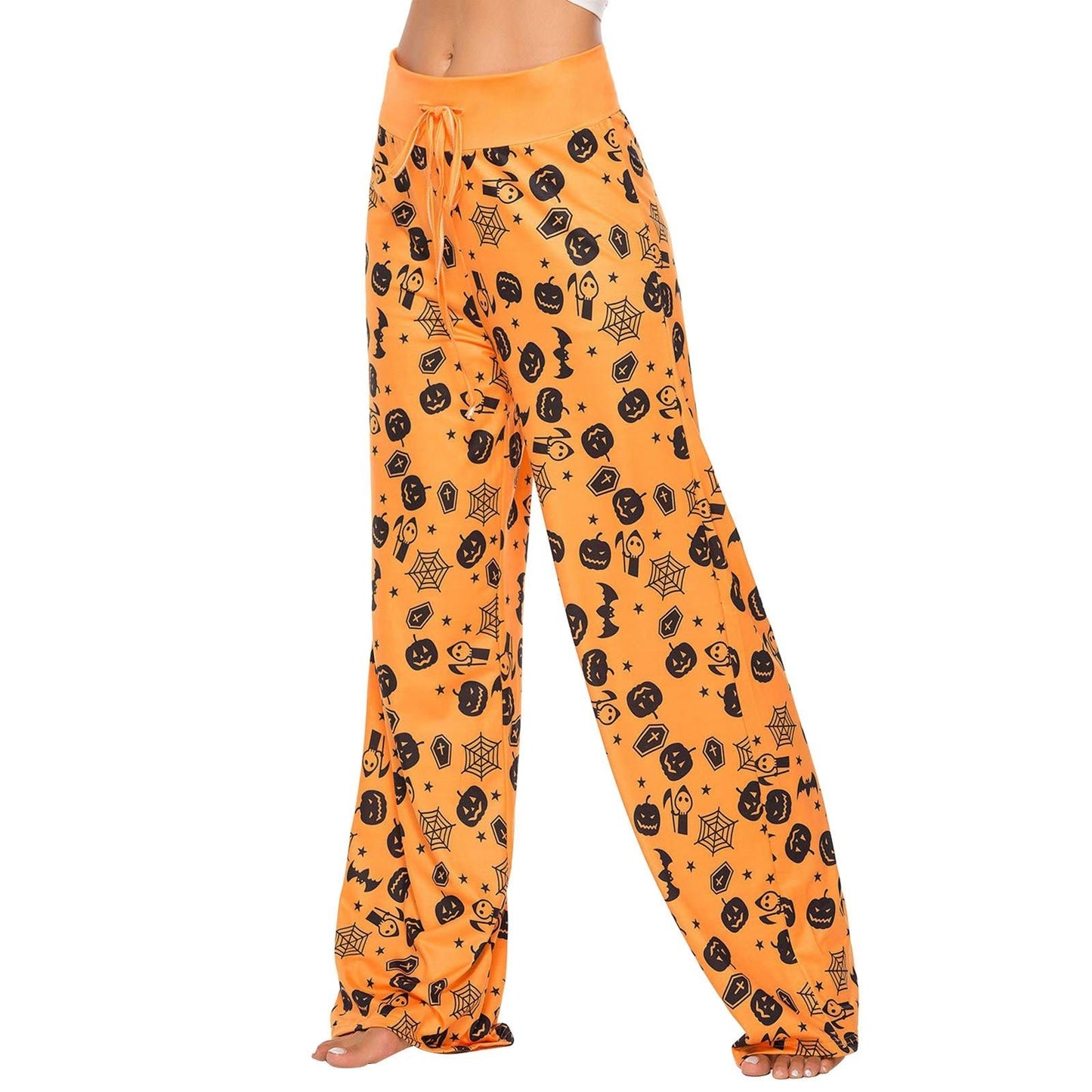 Women's Halloween Pumpkin Pants - Cake Pops Parties