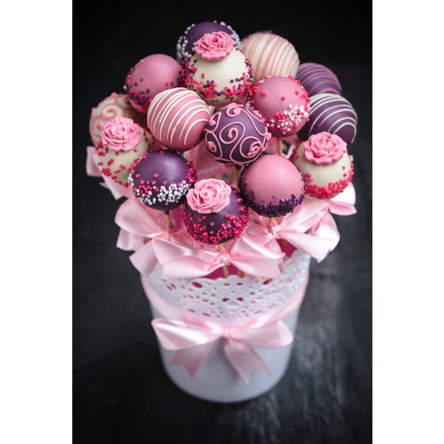 Buy Bridal Shower Cake Pops Gift Bouquet - Cake Pops Parties