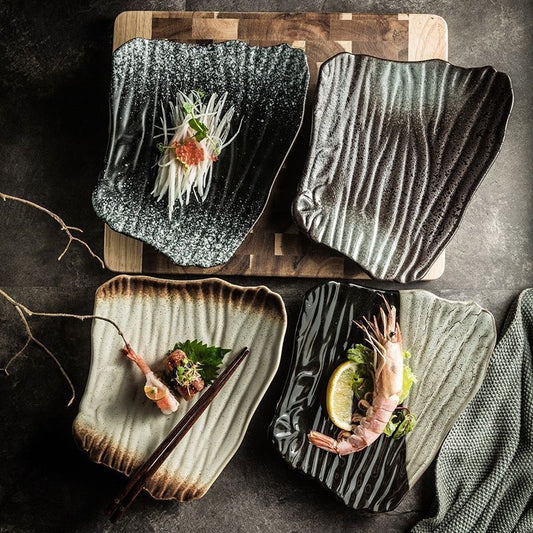Ensemble d'assiettes en céramique de spécialité japonaise