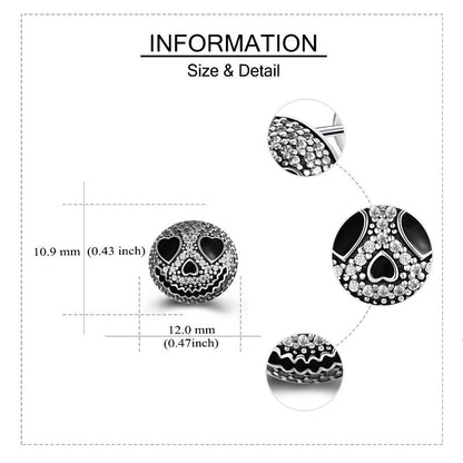 Boucles d'oreilles en argent Jack Skellington - L'Étrange Noël de Monsieur Jack