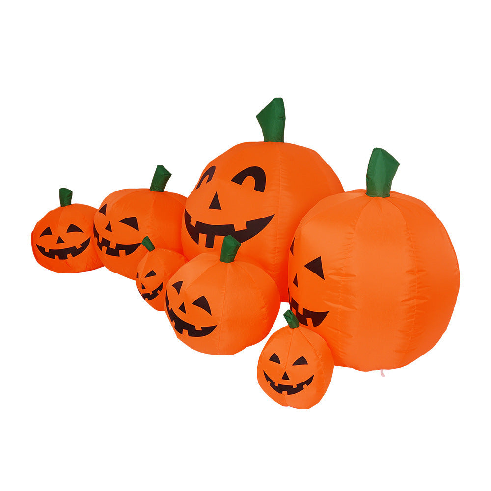 Décoration de vacances gonflable Halloween fantôme et citrouille