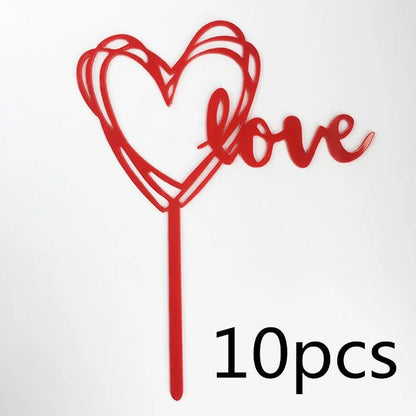 10 Pcs 36 Styles Happy Birthday Cake Topper Pink Gold Acrylic Cake Toppers Baby Shower Party - Cake Pops Parties