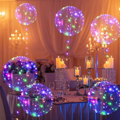 10Pcs LED Light Up Bobo Balloons - Cake Pops Parties