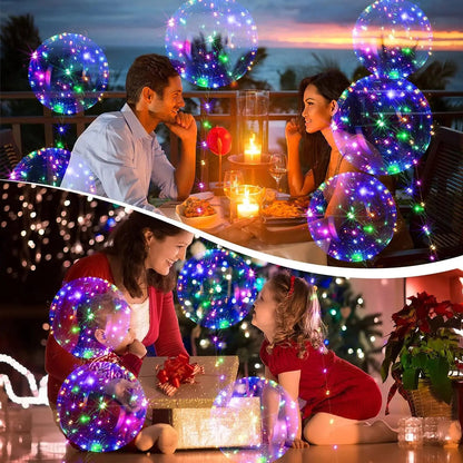 10Pcs LED Light Up Bobo Balloons - Cake Pops Parties