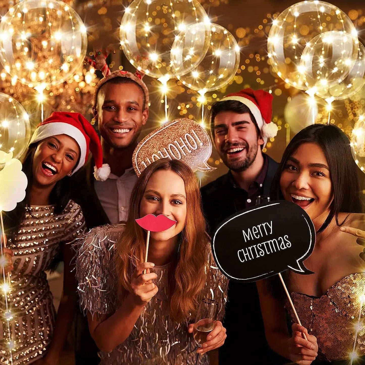 10Pcs LED Light Up Bobo Balloons - Cake Pops Parties