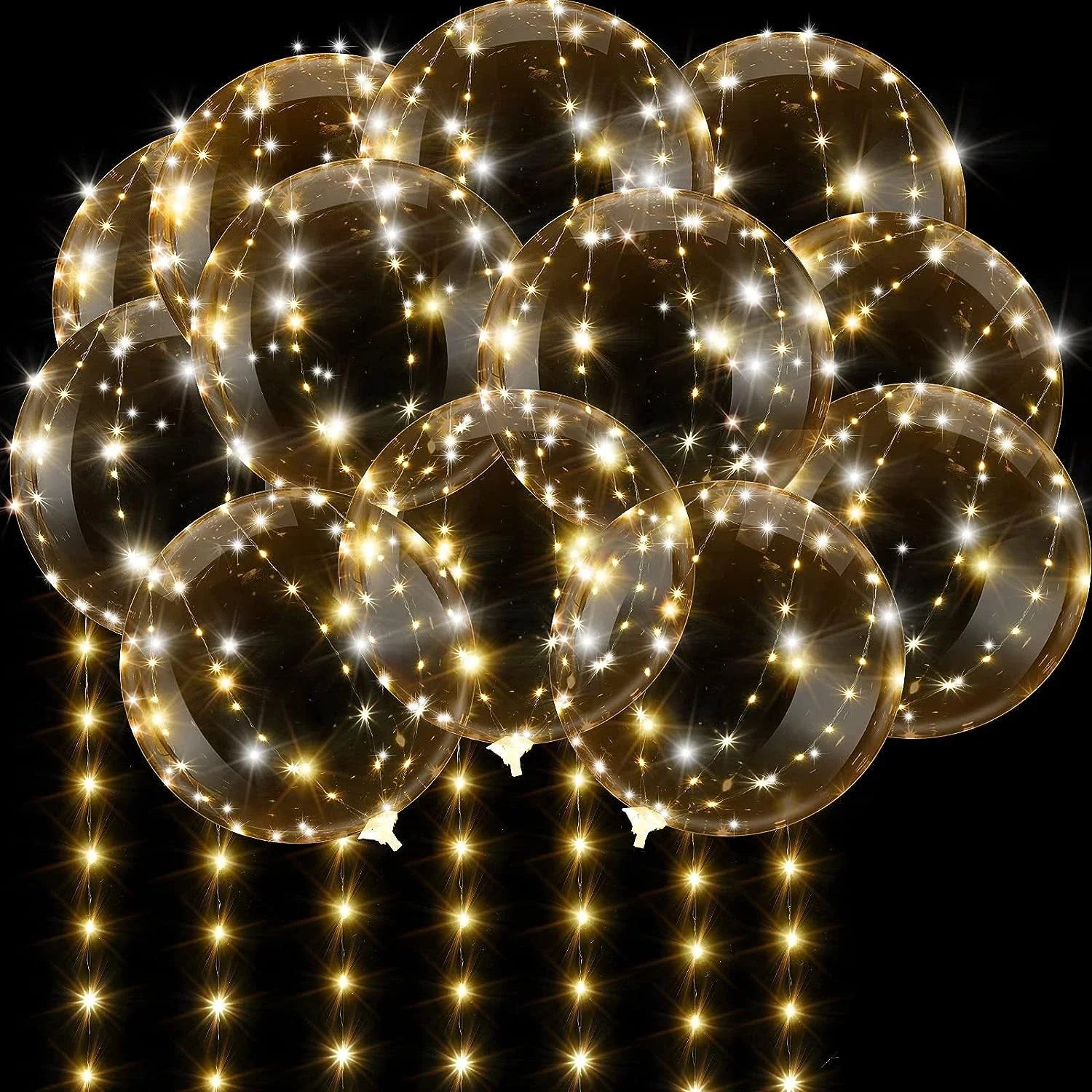 10Pcs LED Light Up Bobo Balloons - Cake Pops Parties