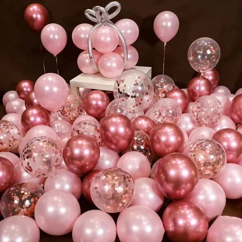 12inch Metallic Confetti Latex Balloons - Cake Pops Parties