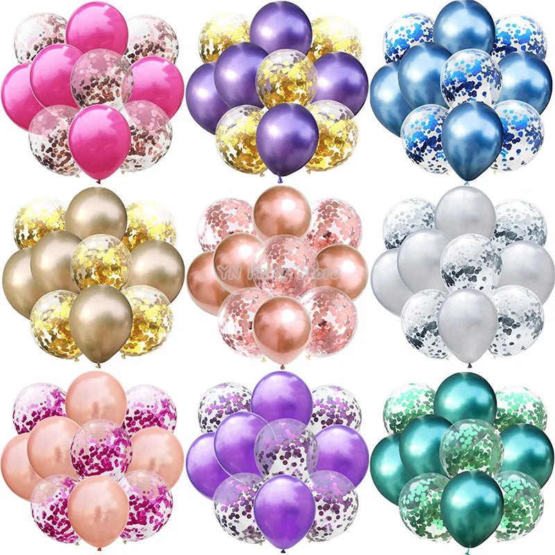 12inch Metallic Confetti Latex Balloons - Cake Pops Parties