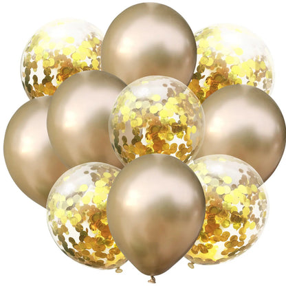 12inch Metallic Confetti Latex Balloons - Cake Pops Parties