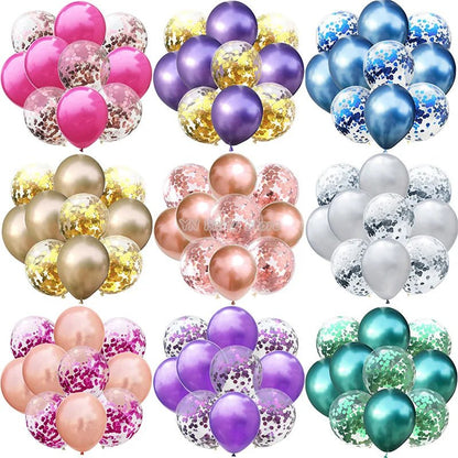 12inch Metallic Confetti Latex Balloons - Cake Pops Parties