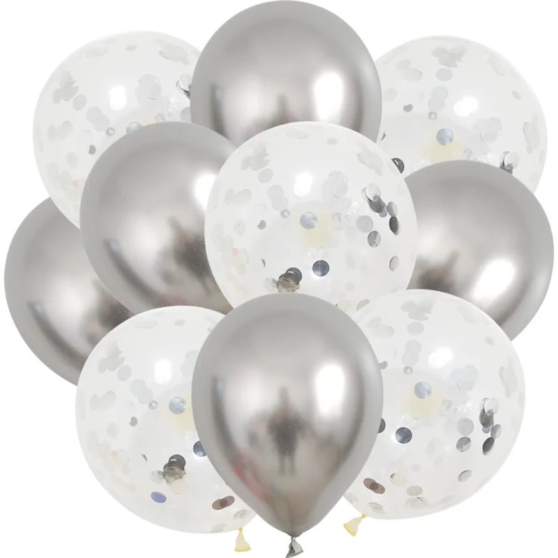 12inch Metallic Confetti Latex Balloons - Cake Pops Parties