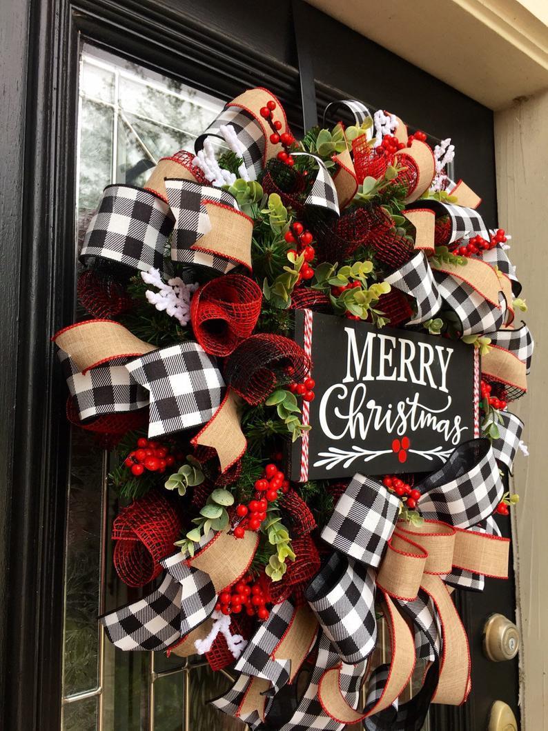 Décoration de guirlande de nœuds de Noël