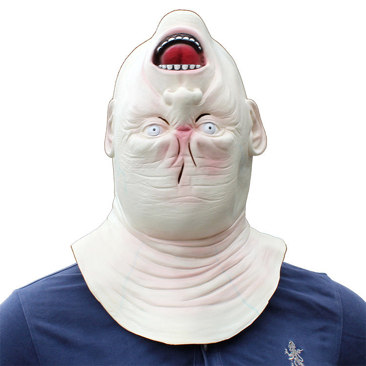 Masque d'horreur blanc face cachée