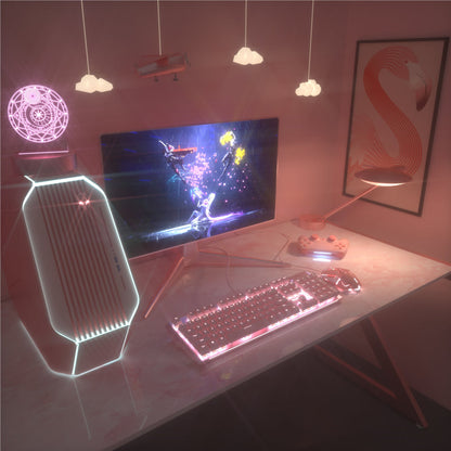 Pink Mechanical Keyboard & Mouse Set
