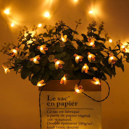 Guirlande lumineuse solaire en forme d'abeille pour décoration de jardin de Noël