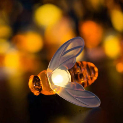 Guirlande lumineuse solaire en forme d'abeille pour décoration de jardin de Noël