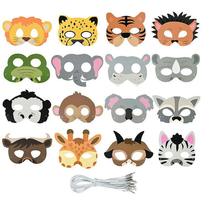 16pcs Jungle Animal Party Masks - Cake Pops Parties