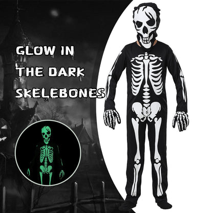 Costume d'Halloween squelette lumineux
