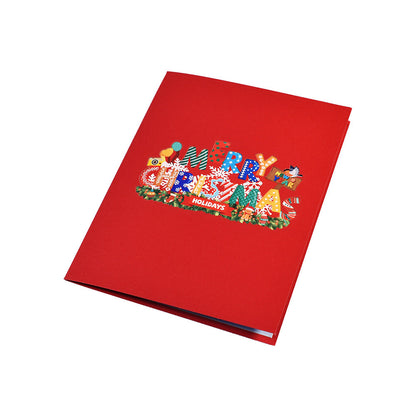Cartes de vœux stéréoscopiques 3D pour les fêtes