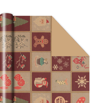 Emballage cadeau en papier kraft vintage