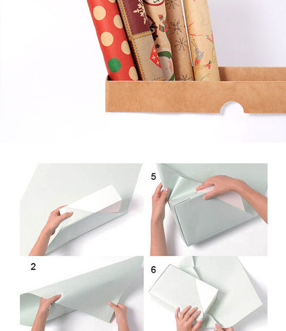 Emballage cadeau en papier kraft vintage