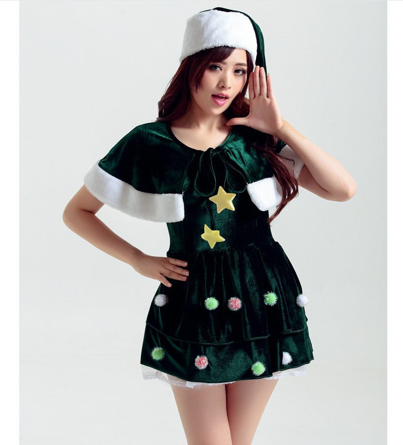 Costume de spectacle d'elfe vert