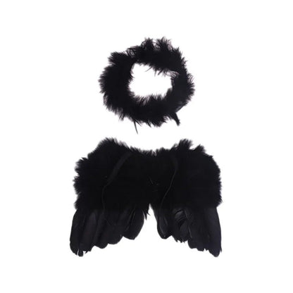 18\" American Girl Doll White and Black Angel Fairy Dress Set - Cake Pops Parties