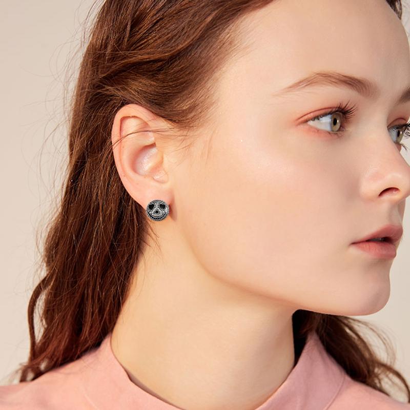 Boucles d'oreilles en argent Jack Skellington - L'Étrange Noël de Monsieur Jack