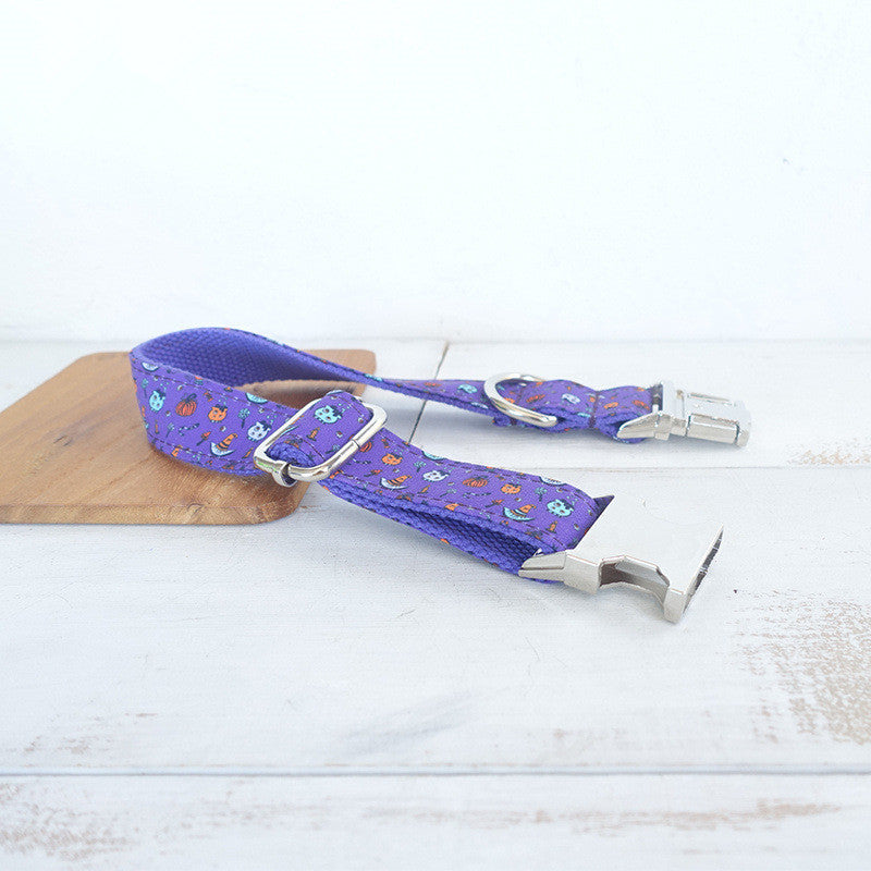 Collier pour chien violet Halloween Pet Set