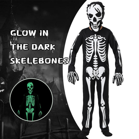 Costume d'Halloween squelette lumineux