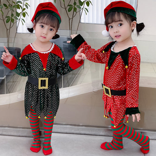 Costume de lutin de Noël pour fille