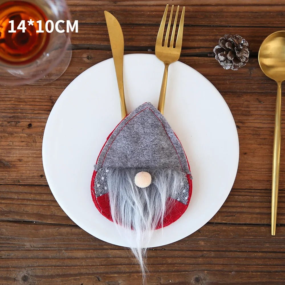 2021 Christmas Dinner Table Decorations - Fork Knife Holder Bag - Cake Pops Parties
