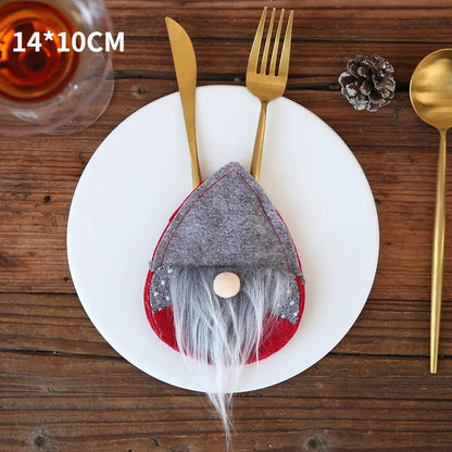 2021 Christmas Dinner Table Decorations - Fork Knife Holder Bag - Cake Pops Parties
