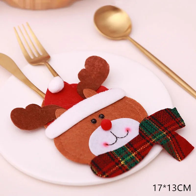2021 Christmas Dinner Table Decorations - Fork Knife Holder Bag - Cake Pops Parties