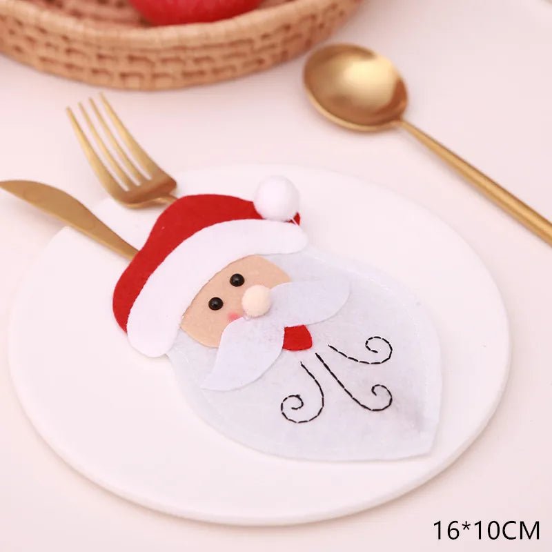2021 Christmas Dinner Table Decorations - Fork Knife Holder Bag - Cake Pops Parties