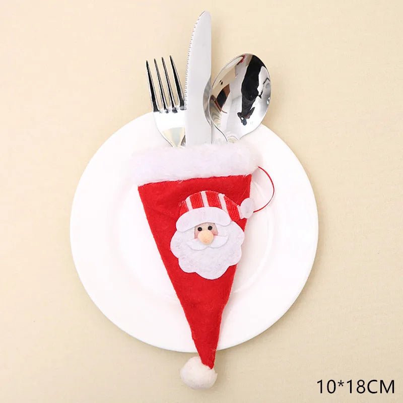 2021 Christmas Dinner Table Decorations - Fork Knife Holder Bag - Cake Pops Parties